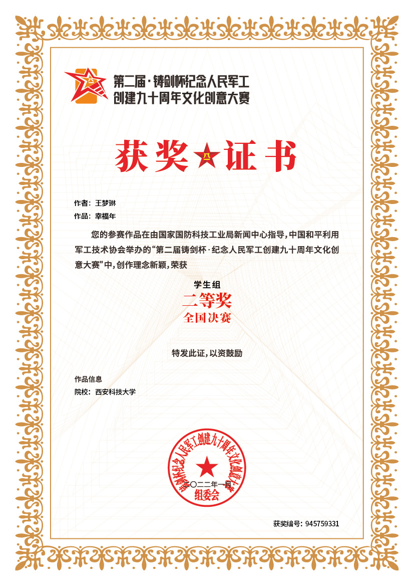 王梦琳国赛二等奖